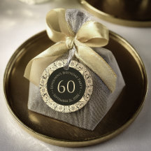 60. Geburtstag Schwarzes Gold Elegante Vintage Blu