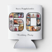 60. Geburtstag sechzig FotoCollage weiß Dosenkühler (Rückseite)