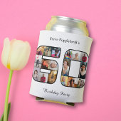 60. Geburtstag sechzig FotoCollage weiß Dosenkühler