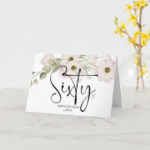 60. Geburtstag Sechzigster Geburtstag für Freunde Karte (Gelbe Blume)