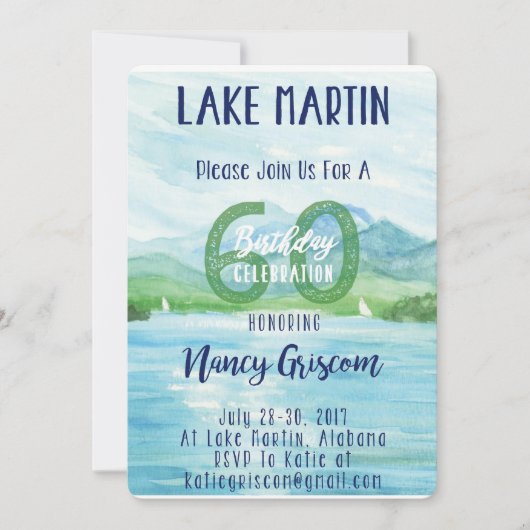 60. Geburtstag Seenwoche Karte (Vorderseite)