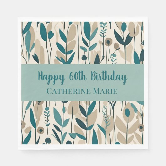 60. Geburtstag Serviette (Vorderseite)