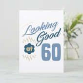 60. Geburtstag sieht gut aus Karte (Stehend Vorderseite)