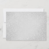 60. Geburtstag Silberballon Glitzer Save the Date Einladung (Rückseite)