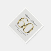 60. Geburtstag Solid Gold Text Classic Light Gray Serviette (Ecke)
