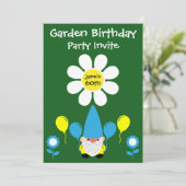 60. Geburtstag Sommergarten Party Einladung (Stehend Vorderseite)