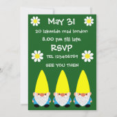 60. Geburtstag Sommergarten Party Einladung (Rückseite)