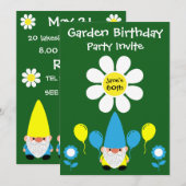 60. Geburtstag Sommergarten Party Einladung (Vorne/Hinten)