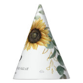 60. Geburtstag Sonnenblume Eukalyptus-Party Partyhütchen (Rechts)