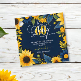 60. Geburtstag Sonnenblume Vielen Dank Geschenkanhänger