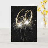 60. Geburtstag Sparkler Karte (Gelbe Blume)