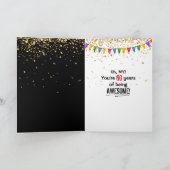 60. Geburtstag Spaß auf Black Card Karte (Innenseite)