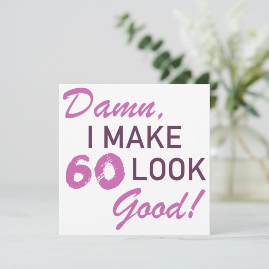 60. Geburtstag Spaß Karte (Stehend Vorderseite)