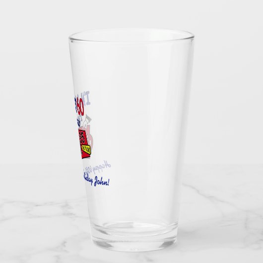60. Geburtstag Spaß Pint Glass Glas (Links)