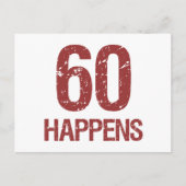 60. Geburtstag Spaß Postkarte (Vorderseite)