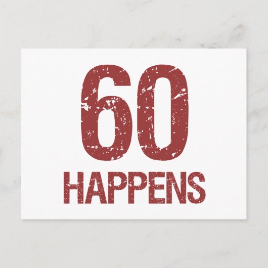 60. Geburtstag Spaß Postkarte (Vorderseite)