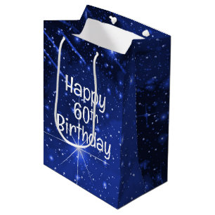 60. Geburtstag Star Galaxy Mittlere Geschenktüte