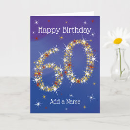 60. Geburtstag - Startnummern - Blau - Alter 60 Karte