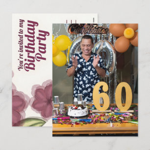 60. Geburtstag T-Shirt Design 2026 Feiertagspostkarte