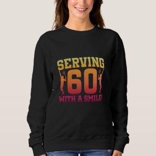 60. Geburtstag Tennis 60 Jahre Altes Tennisspiel B Sweatshirt