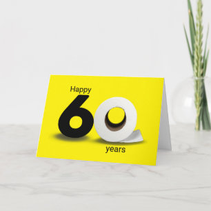 60. Geburtstag Toilettenpapierrolle Karte