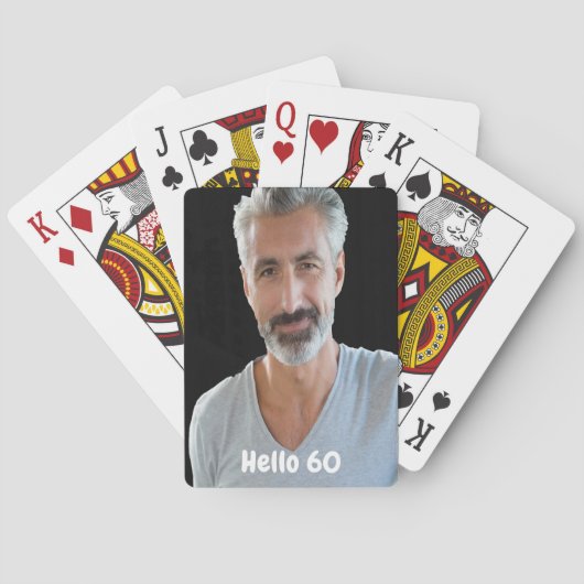 60. Geburtstag Typ hallo 60 Spielkarten (Rückseite)