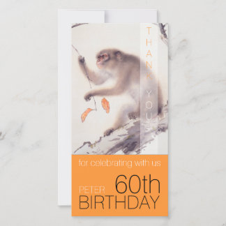60. Geburtstag Vielen Dank an den japanischen Affe
