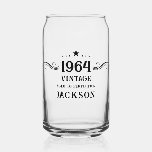 60. Geburtstag Vintag 1964 Dosenglas (Vorderseite)
