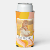 60. Geburtstag Vintag 1982 gestreifter Deckkasten Selters Dosenkühler (Seltzer Vorderseite)