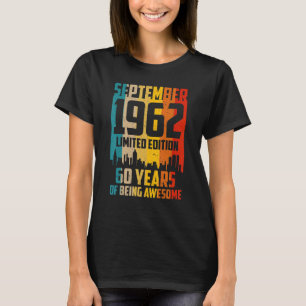 60. Geburtstag Vintag im September 1962 60 Jahre a T-Shirt