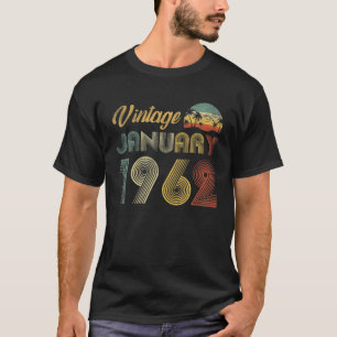 60. Geburtstag Vintag Januar 1962 60 Jahre alter G T-Shirt