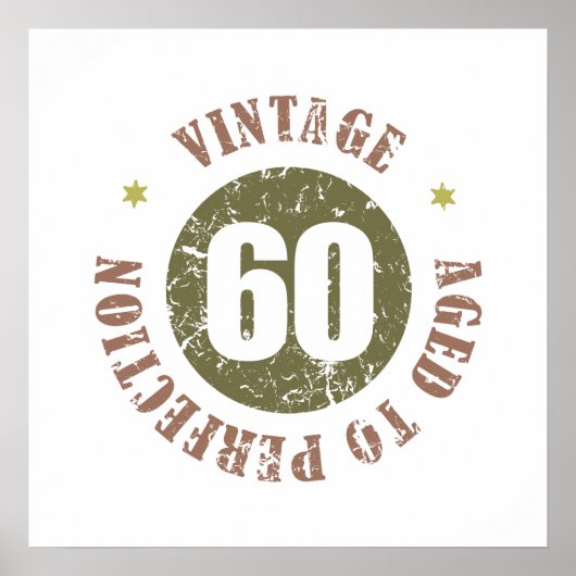 60. Geburtstag Vintag Poster (Vorne)