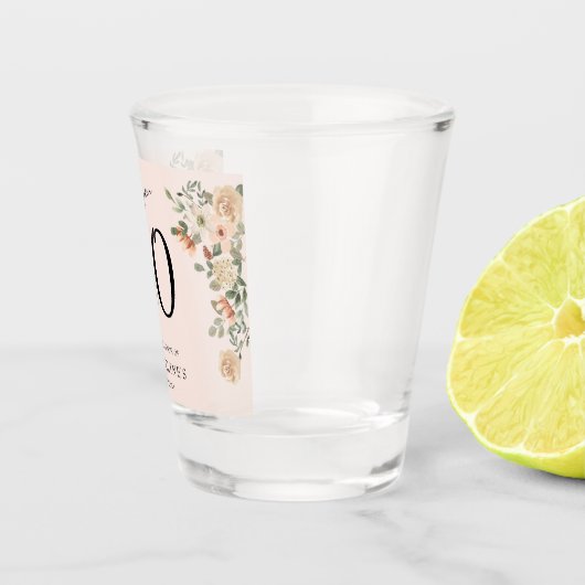 60. Geburtstag Vintag Schnapsglas (Rechts)