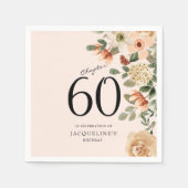 60. Geburtstag Vintag Serviette (Vorderseite)