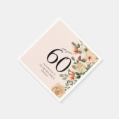 60. Geburtstag Vintag Serviette (Ecke)