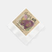 60. Geburtstag Vintages Weinland Thema Serviette (Ecke)