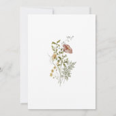 60. Geburtstag Wasserfarben-Wildblumen Einladung (Rückseite)