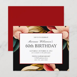 60. Geburtstag Weibliche VINTAGE BLUME