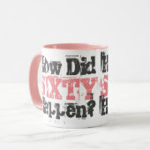 60. Geburtstag - Wie ist Sixty passiert? Tasse (Vorderseite Links)