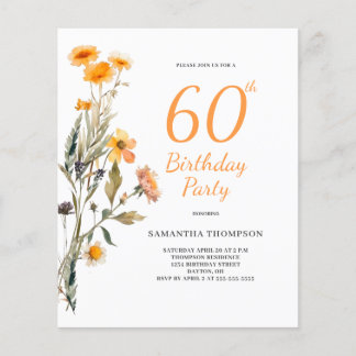 60. Geburtstag Wildblume