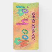 60. Geburtstag WooHoo Name Personalisierter Banner (Vertikal)