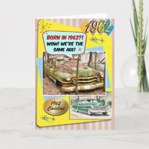 60. Geburtstag! Wow, genauso alt wie dieser Chevy Karte