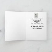 60. Geburtstag wünscht Elegant Hummingbird Karte (Innenseite)
