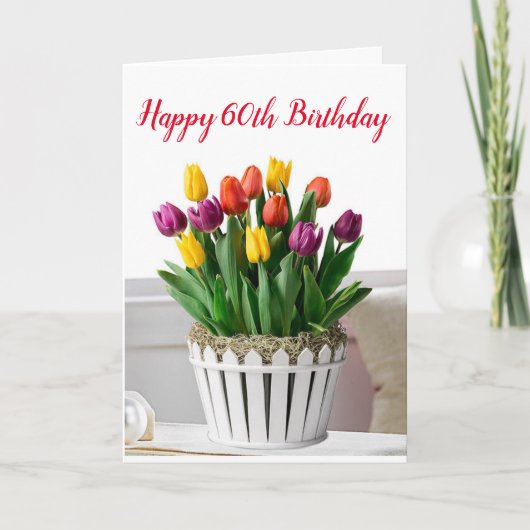 **60. GEBURTSTAG** WÜNSCHT SICH NACH EINEM SCHÖNEN KARTE (Vorderseite)