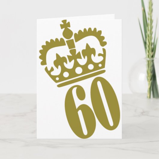 60. Geburtstag - Zahl - 60 Karte (Vorderseite)