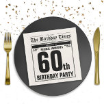 60. Geburtstag Zeitung Funny Unique Custom Serviette<br><div class="desc">60. Geburtstag Zeitung Funny einzigartig Custom Napkins. Ein cooles und humorvolles Geburtstagsdesign,  das wie eine Vintage Zeitung aussieht! Es ist individuell anpassbar und kann für jedes Alter Geburtstagsparty verwendet werden! Benötigen Sie Hilfe mit dieser Designvorlage? Kontaktieren Sie das Design,  indem Sie auf den 'Nachricht'-Button unten klicken.</div>