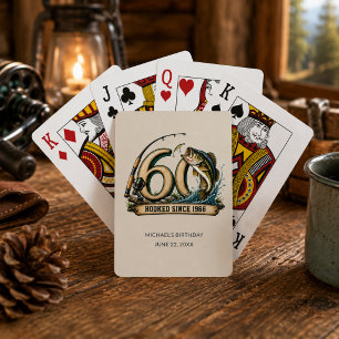 60. Geburtstags-Angelparty – Angler seit 1966 Spielkarten
