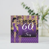 60. Geburtstags-Bash-Party Einladung (Stehend Vorderseite)