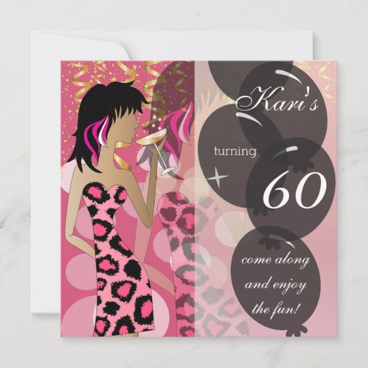 60. Geburtstags-Bash-Party | Vorlage | DIY (Vorderseite)