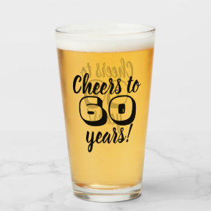 60. Geburtstags-Beifall zu 60 Jahren Bier-/Trinken Glas